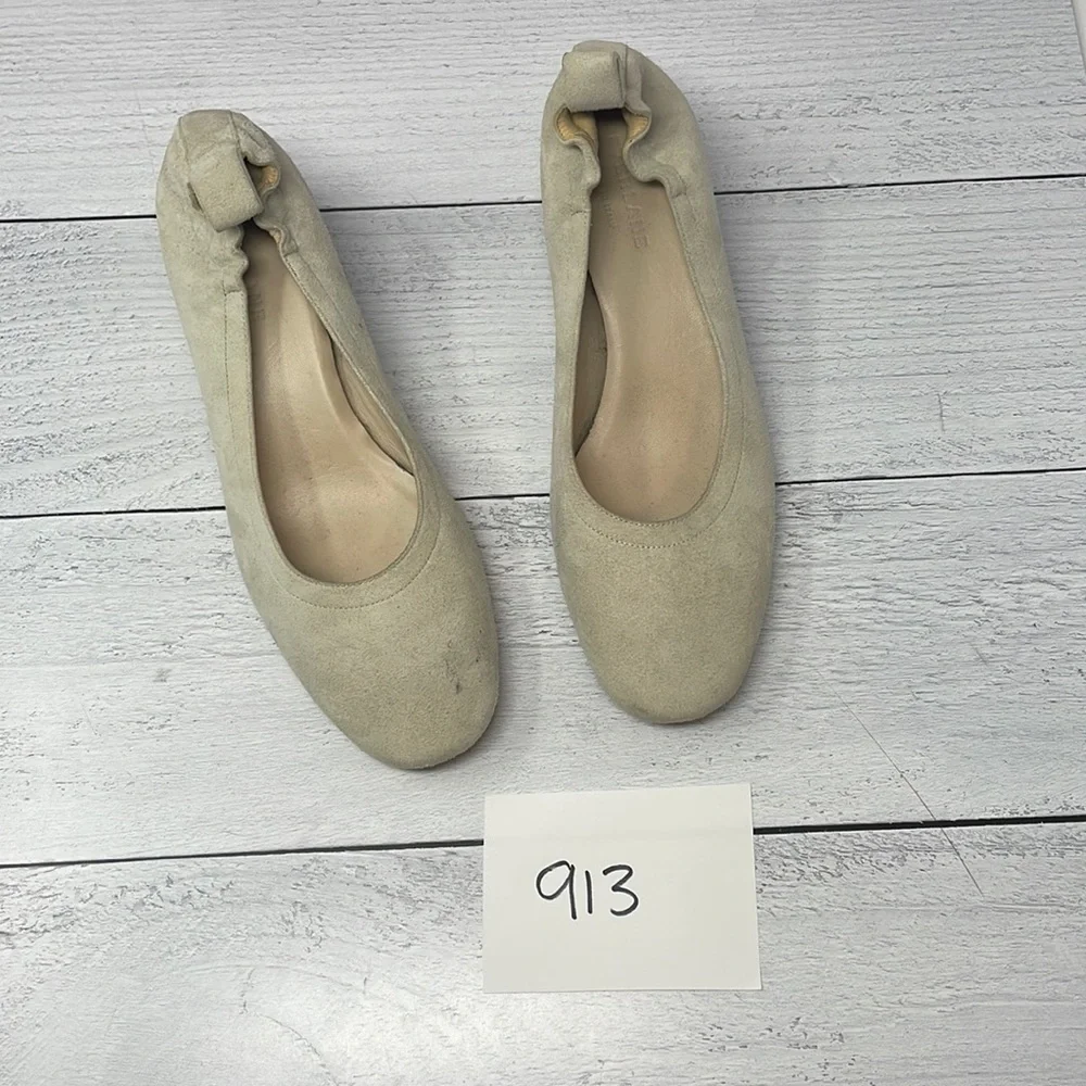 Everlane The Italian Leather Day Heels in Cream Suede 7 S41 - Picture 13 of 13